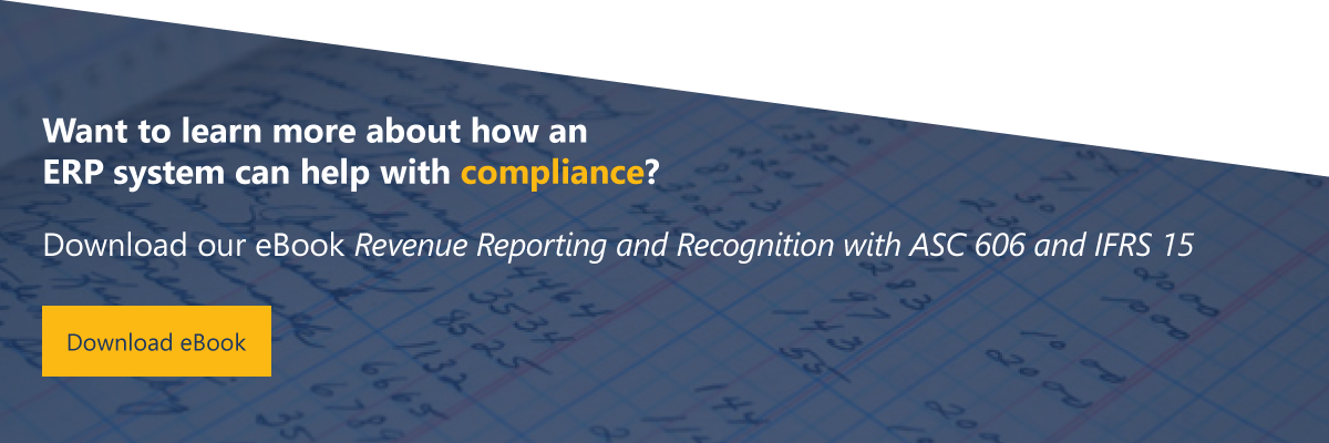 ERp improves compliance ASC 606