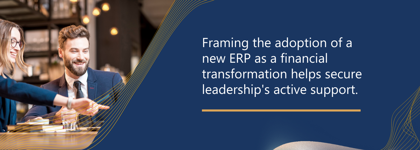 Leadership buy in and financial transformation | ERP requirements checklist